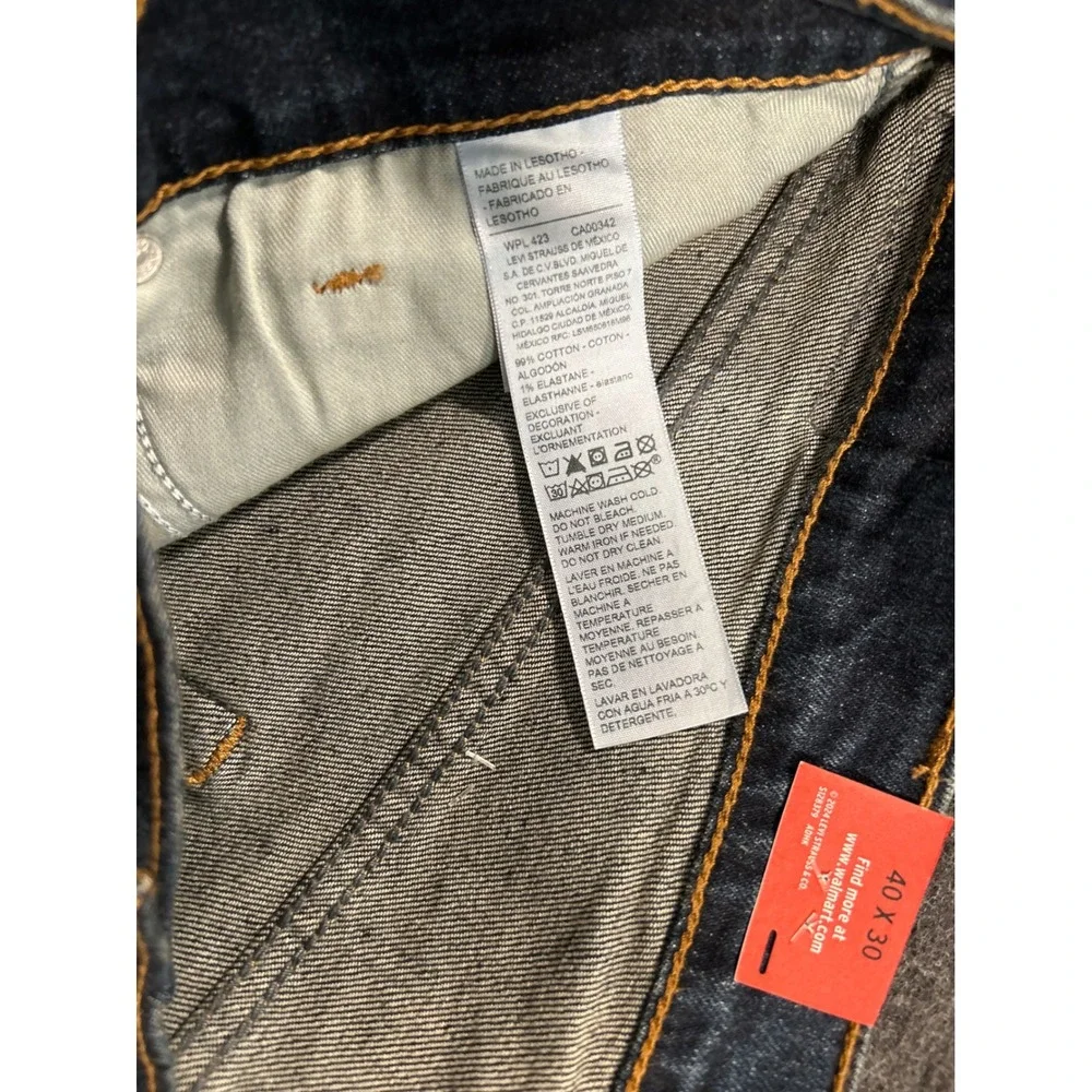 Signature Levi Strauss Athletic Fit Men 40x30(29) Blue New Tapered Jeans